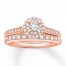 Diamond Bridal Set 1/2 ct tw Round-cut 14K Rose Gold