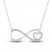 Diamond Infinity Heart Necklace 1/10 ct tw Round-cut 10K White Gold 18"