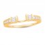 Diamond Enhancer Ring 1/4 ct tw Round/Baguette-Cut 14K Yellow Gold