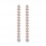 Diamond Drop Earrings 3/8 ct tw Round-cut 10K Rose Gold
