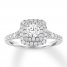 Diamond Engagement Ring 7/8 ct tw Round-cut 14K White Gold