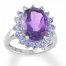 Amethyst & Tanzanite Ring Sterling Silver