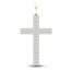 Men's Diamond Cross Pendant 1/13 ct tw Round-cut 10K Yellow Gold