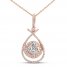 Le Vian Diamond Necklace 3/4 ct tw 14K Strawberry Gold