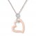 Heart Infinity Necklace 1/20 ct tw Diamonds 10K Rose Gold