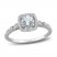 Aquamarine & Diamond Promise Ring 1/10 ct tw Round-Cut Sterling Silver