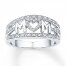 Mom Ring 1/5 ct tw Diamonds Sterling Silver