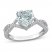 Aquamarine Engagement Ring 1/5 ct tw Diamonds 14K White Gold