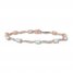 Ethiopian Opal & Diamond Bracelet 10K Rose Gold 7.25"