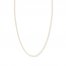 Adjustable 22" Square Wheat Chain 14K Yellow Gold Appx. 1mm