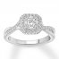 Diamond Engagement Ring 1/2 ct tw 14K White Gold