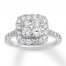 Diamond Engagement Ring 1-3/8 ct tw Round-cut 14K White Gold