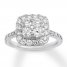 Diamond Engagement Ring 1-3/8 ct tw Round-cut 14K White Gold