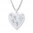 Footprints Heart Locket Sterling Silver