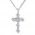 Previously Owned Diamond Cross Necklace 1-1/2 Carats tw 14K White Gold