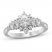 Diamond Engagement Ring 1 ct tw Round/Marquise 14K White Gold