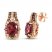 Le Vian Garnet Earrings 1/2 ct tw Diamonds 14K Strawberry Gold