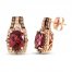 Le Vian Garnet Earrings 1/2 ct tw Diamonds 14K Strawberry Gold