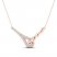 Love + Be Loved Diamond Necklace 1/6 ct tw 10K Rose Gold 18"