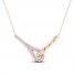 Love + Be Loved Diamond Necklace 1/6 ct tw 10K Rose Gold 18"