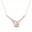 Love + Be Loved Diamond Necklace 1/6 ct tw 10K Rose Gold 18"