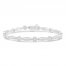Diamond Bracelet 1/2 ct tw Round-cut Sterling Silver 7.25"