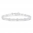 Diamond Bracelet 1/2 ct tw Round-cut Sterling Silver 7.25"