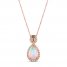 Le Vian Opal Necklace 3/8 ct tw Diamonds 14K Strawberry Gold 18"