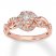 Diamond Engagement Ring 1/2 ct tw Round-cut 10K Rose Gold