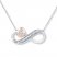 Infinity Necklace 1/20 ct tw Diamonds Sterling Silver/10K Gold