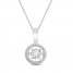 Unstoppable Love Necklace 1/4 ct tw 10K White Gold 19"