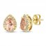 Le Vian Morganite & Diamond Earrings 1/4 ct tw 14K Honey Gold