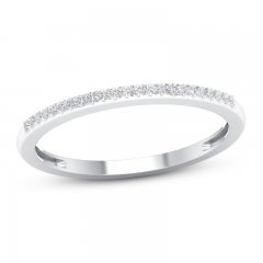 Diamond Wedding Band 1/15 ct tw Round-cut 10K White Gold