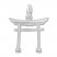Japanese Torii Gate Charm Sterling Silver