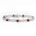 Garnet Bracelet Diamond Accents Sterling Silver