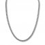 Men's Curb Chain Necklace Oxidized Sterling Silver 24" Length