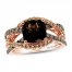 Le Vian Diamond & Quartz Ring 3/4 ct tw 14K Strawberry Gold