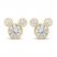 Children's Mickey Mouse Cubic Zirconia Stud Earrings 14K Yellow Gold