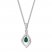 Convertible Lab-Created Emerald Necklace Sterling Silver