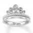 Emmy London Tiara Ring 1/20 ct tw Diamonds Sterling Silver