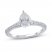 Lab-Created Diamonds by KAY Engagement Ring 1-1/5 ct tw Pear-Shaped/Round-Cut 14K White Gold