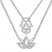 Hamsa & Lotus Necklace 1/20 ct tw Diamonds Sterling Silver