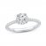The Kiss Halo Diamond Engagement Ring 1 ct tw Round-cut Platinum