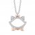 Disney Treasures Aristocats Diamond Necklace 1/10 ct tw Sterling Silver/10K Rose Gold