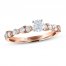 Adrianna Papell Diamond Engagement Ring 5/8 ct tw Round-cut 14K Rose Gold