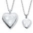 Mother/Daughter Necklaces Hands and Hearts Sterling Silver