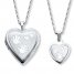 Mother/Daughter Necklaces Hands and Hearts Sterling Silver