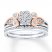 Diamond Bridal Set 5/8 ct tw Round-cut 10K Two-Tone Gold