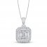 Diamond Necklace 1/3 ct tw 10K White Gold 18"