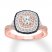 Diamond & Sapphire Engagement Ring 1 ct tw 14K Rose Gold